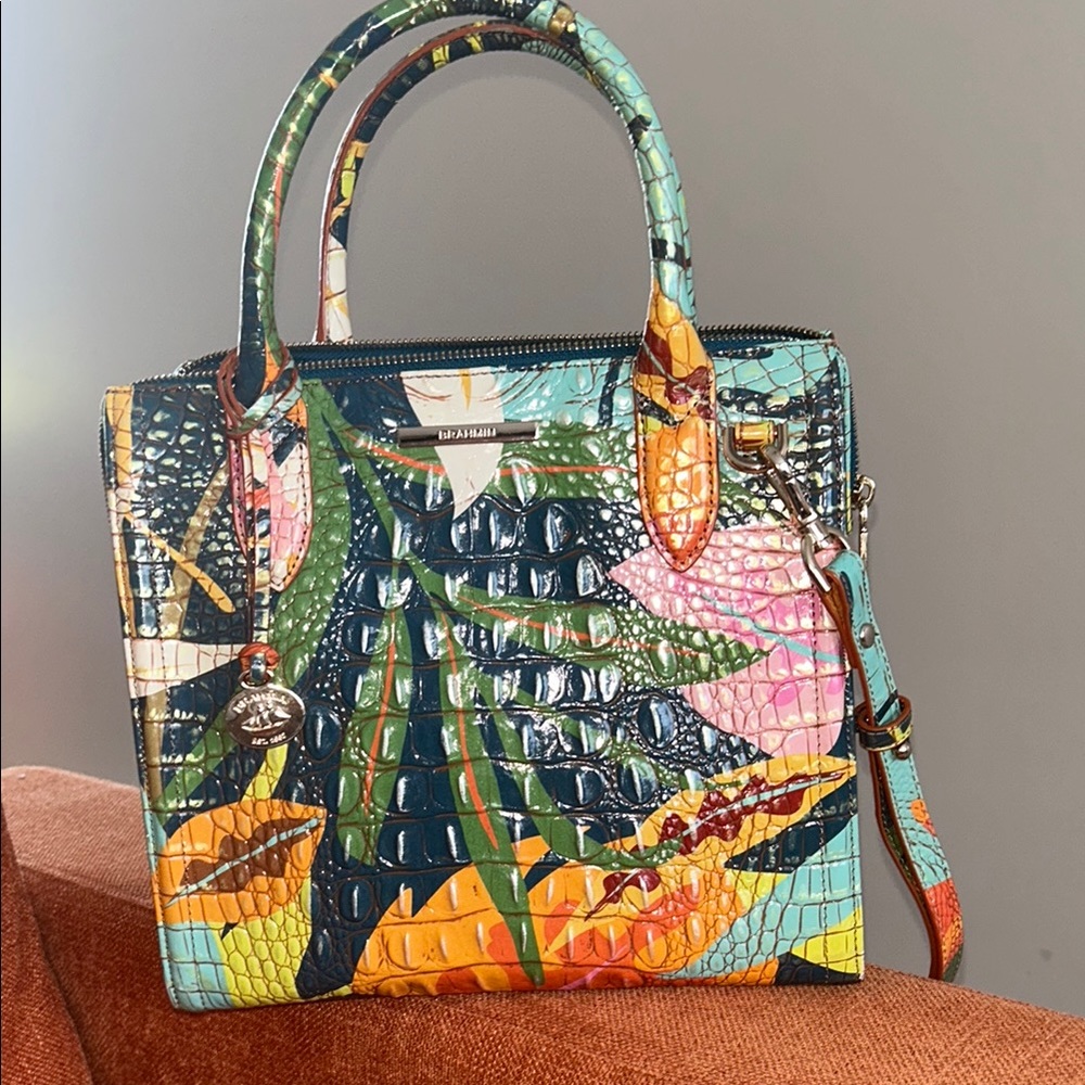 Brahmin Retro Jungle Caroline Satchel